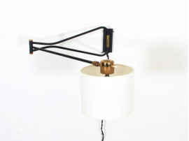Mid modern french wall lamp by Rene Mathieu