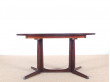 Table de repas scandinave extensible en palissandre 6/10 pers.