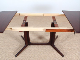 Table de repas scandinave extensible en palissandre 6/10 pers.