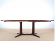 Table de repas scandinave extensible en palissandre 6/10 pers.