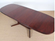 Mid-Century  modern dining table in rosewood 6/10 seats.