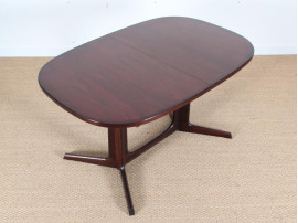 Table de repas scandinave extensible en palissandre 6/10 pers.