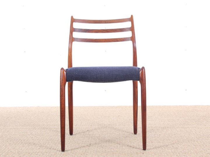 Set of 6 Scandinavian rosewood chairs N° 78