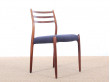 Suite de 6 chaises scandinaves en palissandre de Rio N° 78