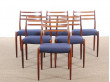 Set of 6 Scandinavian rosewood chairs N° 78