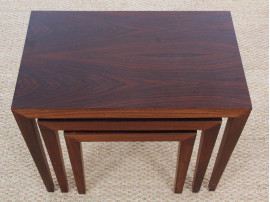 Mid-Century  modern  nesting tables in mahogany by Severin Hansen