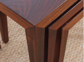 Mid-Century  modern  nesting tables in mahogany by Severin Hansen