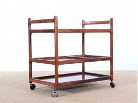 Scandinavian service trolley in rosewood 