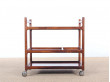 Scandinavian service trolley in rosewood 