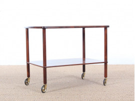 Danish mid-century modern serving cart in teak