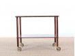 Danish mid-century modern serving cart in teak