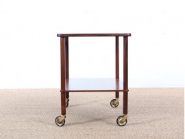 Danish mid-century modern serving cart in teak