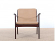 Paire de fauteuils scandinaves en acajou