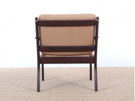 Pair of mahogany scandinavian armchairs