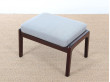 Mid-Century Modern Danish foot rest in mahogany for  lounge chair  model PJ 112 by Ole Wanscher