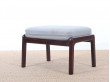 Mid-Century Modern Danish foot rest in mahogany for  lounge chair  model PJ 112 by Ole Wanscher