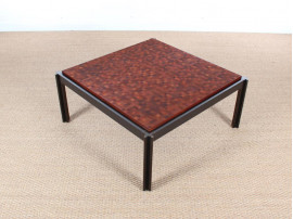 table basse scandinave carrée en marqueterie