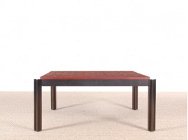 table basse scandinave carrée en marqueterie