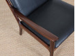 Mid-Century Modern Danish  lounge chair in mahogany model PJ 112 by Ole Wanscher