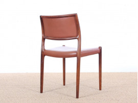 Mid-Century danish set of 6 chairs in Rio rosewood by Niels Møller