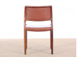 Mid-Century danish set of 6 chairs in Rio rosewood by Niels Møller