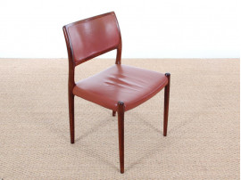 Mid-Century danish set of 6 chairs in Rio rosewood by Niels Møller