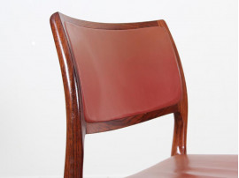 Mid-Century danish set of 6 chairs in Rio rosewood by Niels Møller