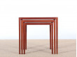 Mid-Century danish nesting tables in teak by Eske Kristensen for Ludvig Pontoppidan