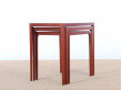 Mid-Century danish nesting tables in teak by Eske Kristensen for Ludvig Pontoppidan