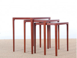 Mid-Century danish nesting tables in teak by Eske Kristensen for Ludvig Pontoppidan