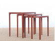 Mid-Century danish nesting tables in teak by Eske Kristensen for Ludvig Pontoppidan