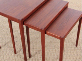 Mid-Century danish nesting tables in teak by Eske Kristensen for Ludvig Pontoppidan