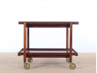 Mid-Century danish serving cart in Rio rosewood by Poul Hundevad