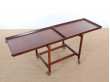 Mid-Century danish serving cart in Rio rosewood by Poul Hundevad