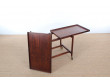 Mid-Century danish serving cart in Rio rosewood by Poul Hundevad