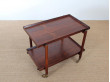 Mid-Century danish serving cart in Rio rosewood by Poul Hundevad