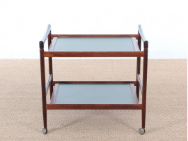 Mid-Century danish serving cart in mahogany by Dyrlund