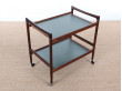 Mid-Century danish serving cart in mahogany by Dyrlund