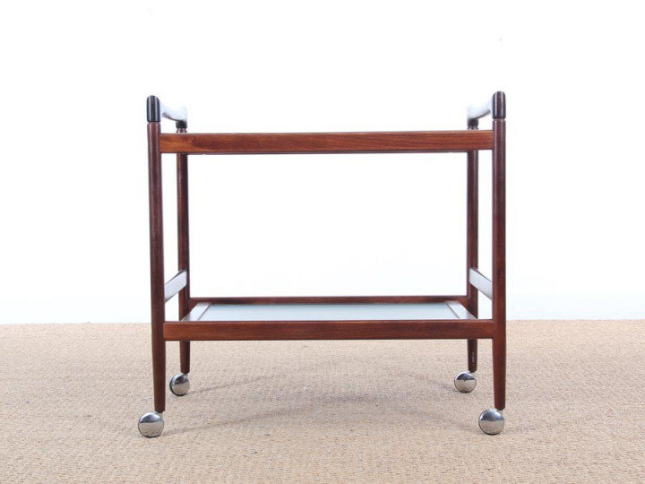 Mid-Century danish serving cart in mahogany by Dyrlund