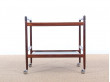 Mid-Century danish serving cart in mahogany by Dyrlund