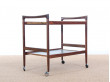 Mid-Century danish serving cart in mahogany by Dyrlund