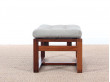 Mid-Century danish foot rest in Rio rosewood.