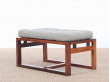 Mid-Century danish foot rest in Rio rosewood.