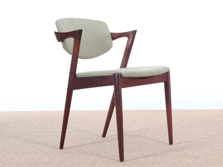 Mid-Century danish set of  8 Kai Kristiansen rosewood chairs, model 42