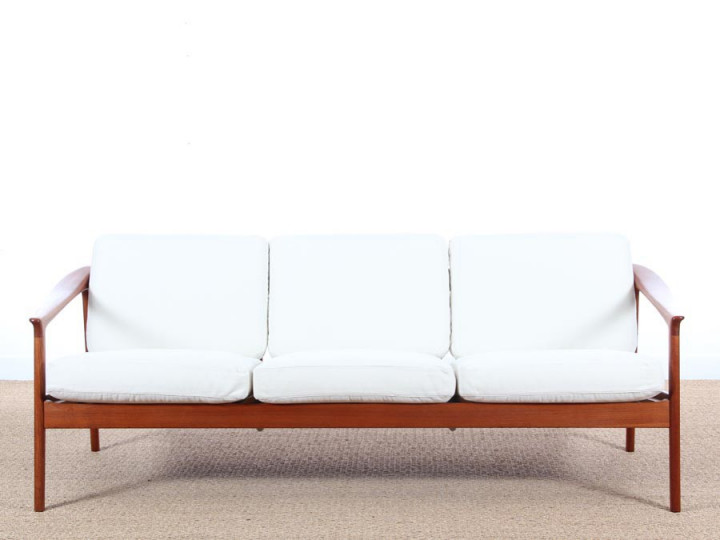 Mid-Century danish 3 seat sofa in teak model Colorado by Folke Ohlsson
