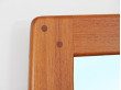 Mid-Century modern mirror in teak with opale lamps