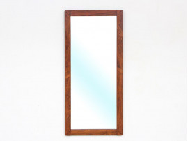 Grand miroir scandinave en palissandre de Rio 