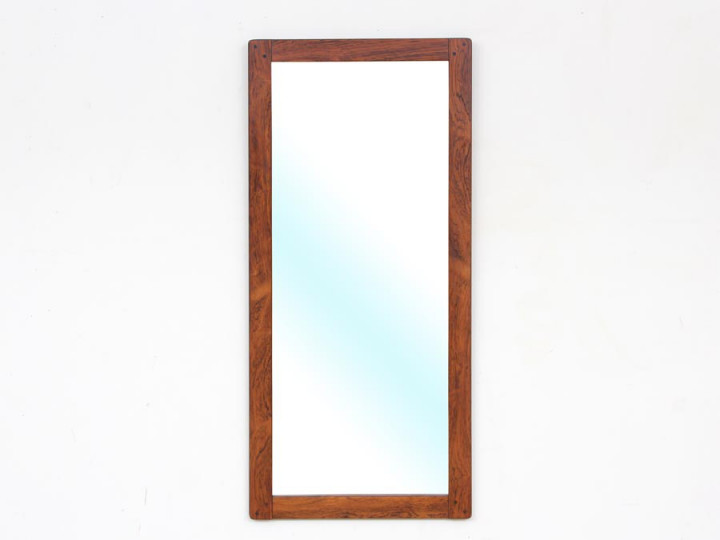 Grand miroir scandinave en palissandre de Rio 