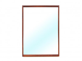 Grand miroir scandinave en palissandre de Rio 