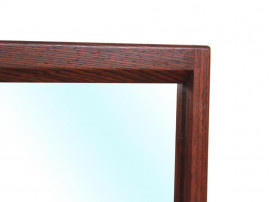 Grand miroir scandinave en palissandre de Rio 